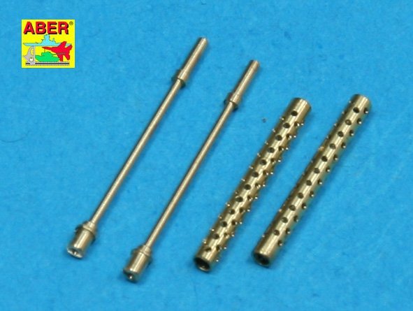 Aber 35L-082 Set of 2 standard barrels for US aircraft machine guns cal .50 Browning ANM2 A4 with one part muzzle (1/35)