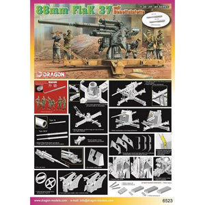 Dragon 6523 88mm Flak37 with Behelfslafette (1/35)