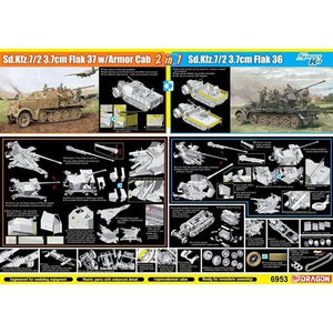 Dragon 6953 Sd.Kfz.7/2 3.7cm Flak37 w/Armored Cab x Sd.Kfz.7/2 3.7cm Flak36 (2in1) 1/35 – obrázek 2
