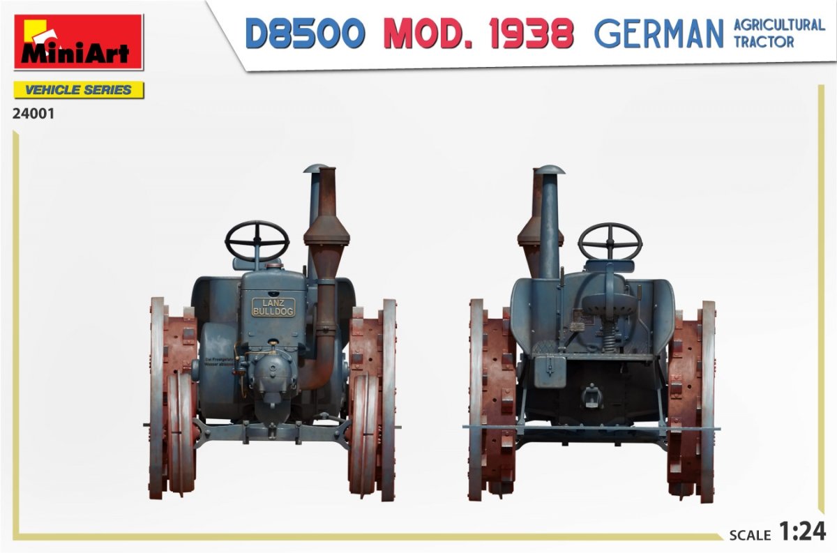 MiniArt 24001 GERMAN AGRICULTURAL TRACTOR D8500 MOD. 1938 1/24 – image 2