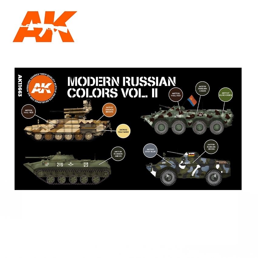 AK Interactive AK11663 3G MODERN RUSSIAN COLORS VOL 2 6x17 ml – image 2