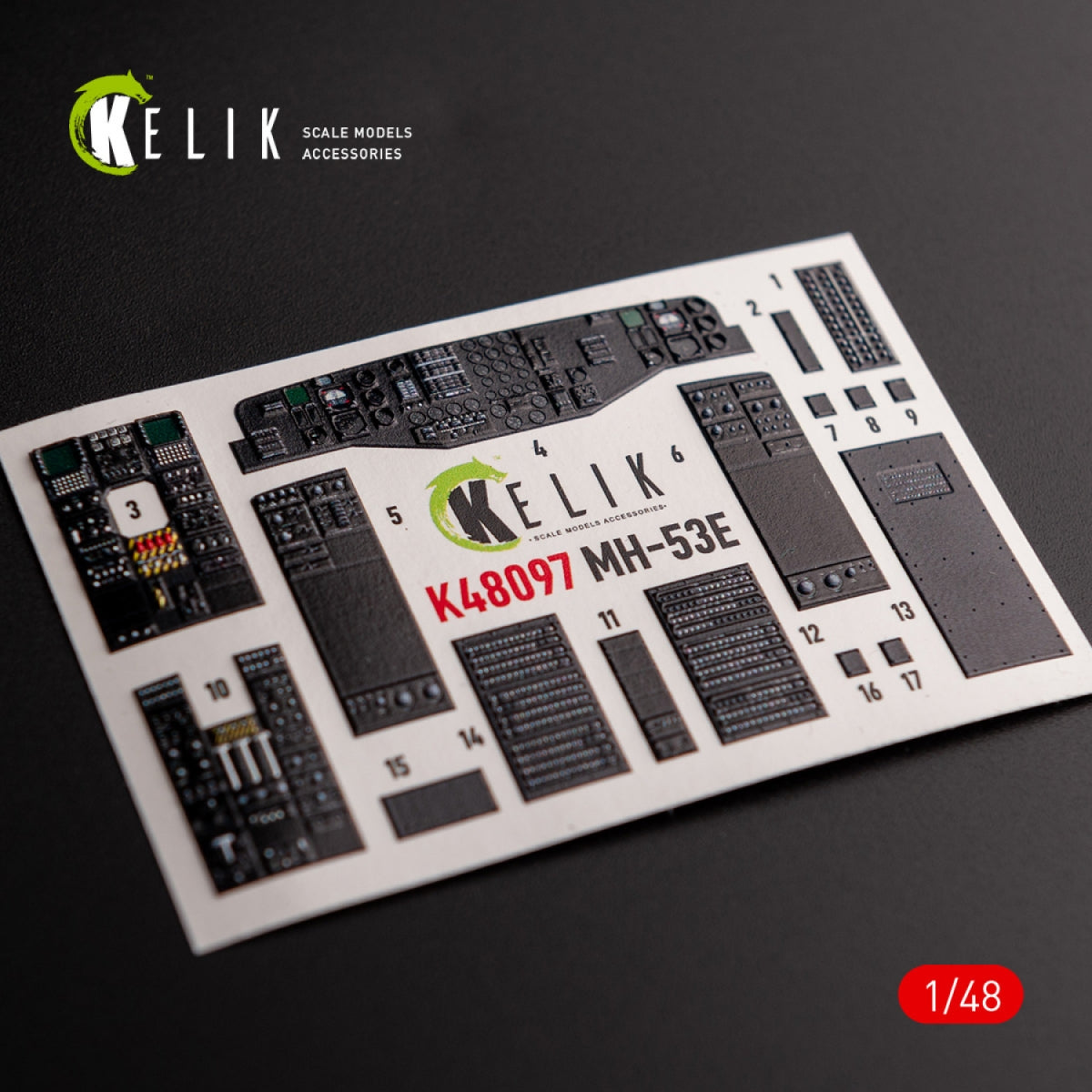 KELIK K48097 MH-53 Sea Dragon - interior 3D decals for Academy kit 1/48 – obrázek 4