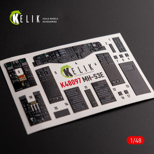 KELIK K48097 MH-53 Sea Dragon - interior 3D decals for Academy kit 1/48 – obrázek 4