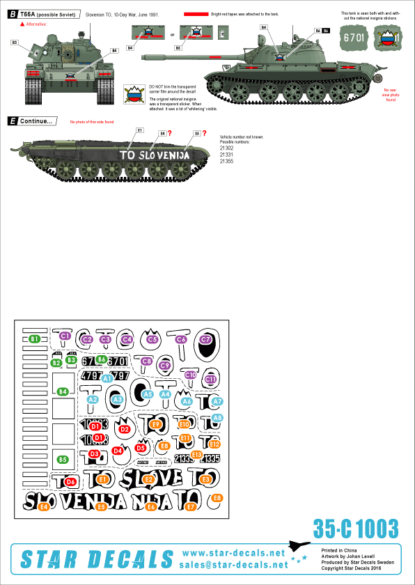 Star Decals 35-C1003 TO (Territorial Border). M36B2 Jackson. T-55A (Polish), T-55A (Russian), M-84, BTR-50PK 1/35 – image 2