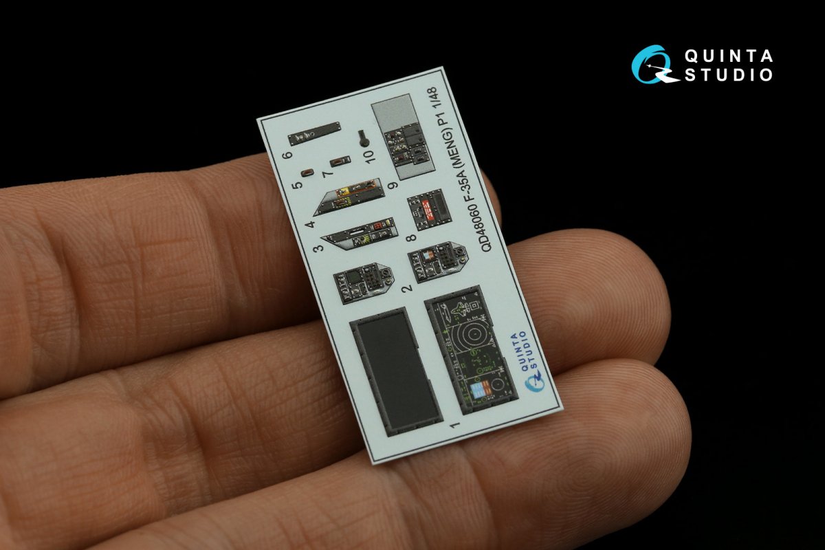Quinta Studio QD48060 F-35A 3D-Printed &amp;amp; colored Interior on decal paper (Meng) 1/48 – Bild 13