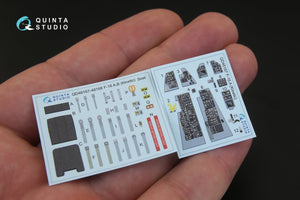 Quinta Studio QD48167 F-16A 3D-Printed &amp;amp; colored Interior on decal paper (for Kinetic kit) 1/48 – obrázek 2
