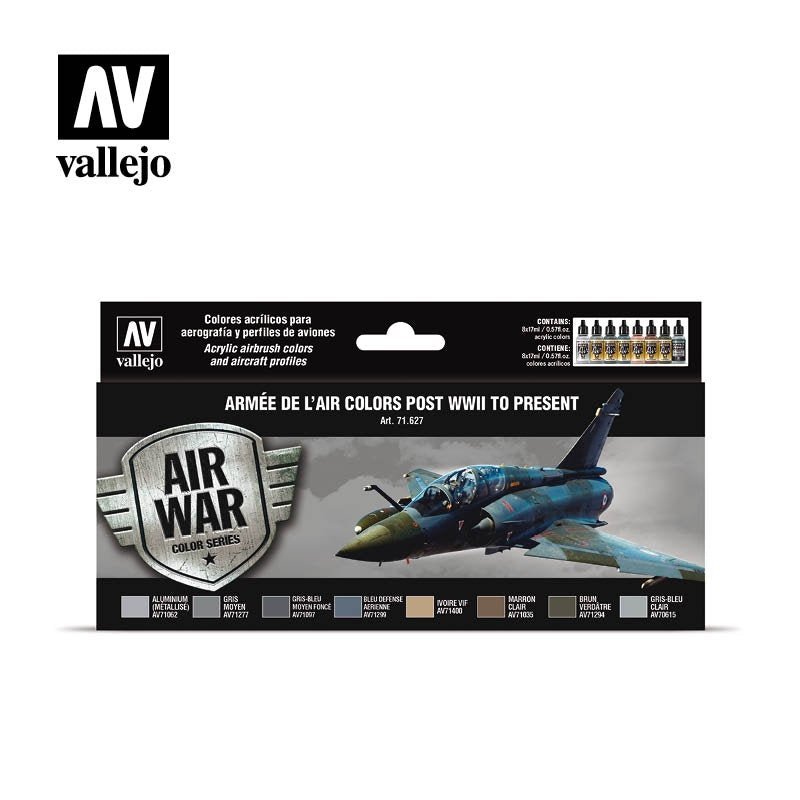 Vallejo 71627 Armée de l&amp;#39;Air colors post WWII to present 8x17ml