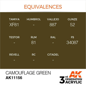 AK Interactive AK11156 CAMOUFLAGE GREEN – STANDARD 17ml – image 3