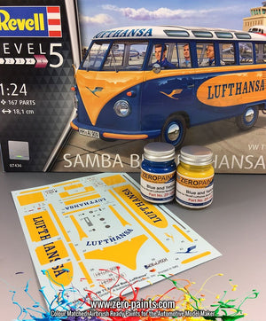 Zero Paints ZP-1387 Lufthasa Samba Bus - Blue and Yellow Paint Set 2x30ml – Bild 2