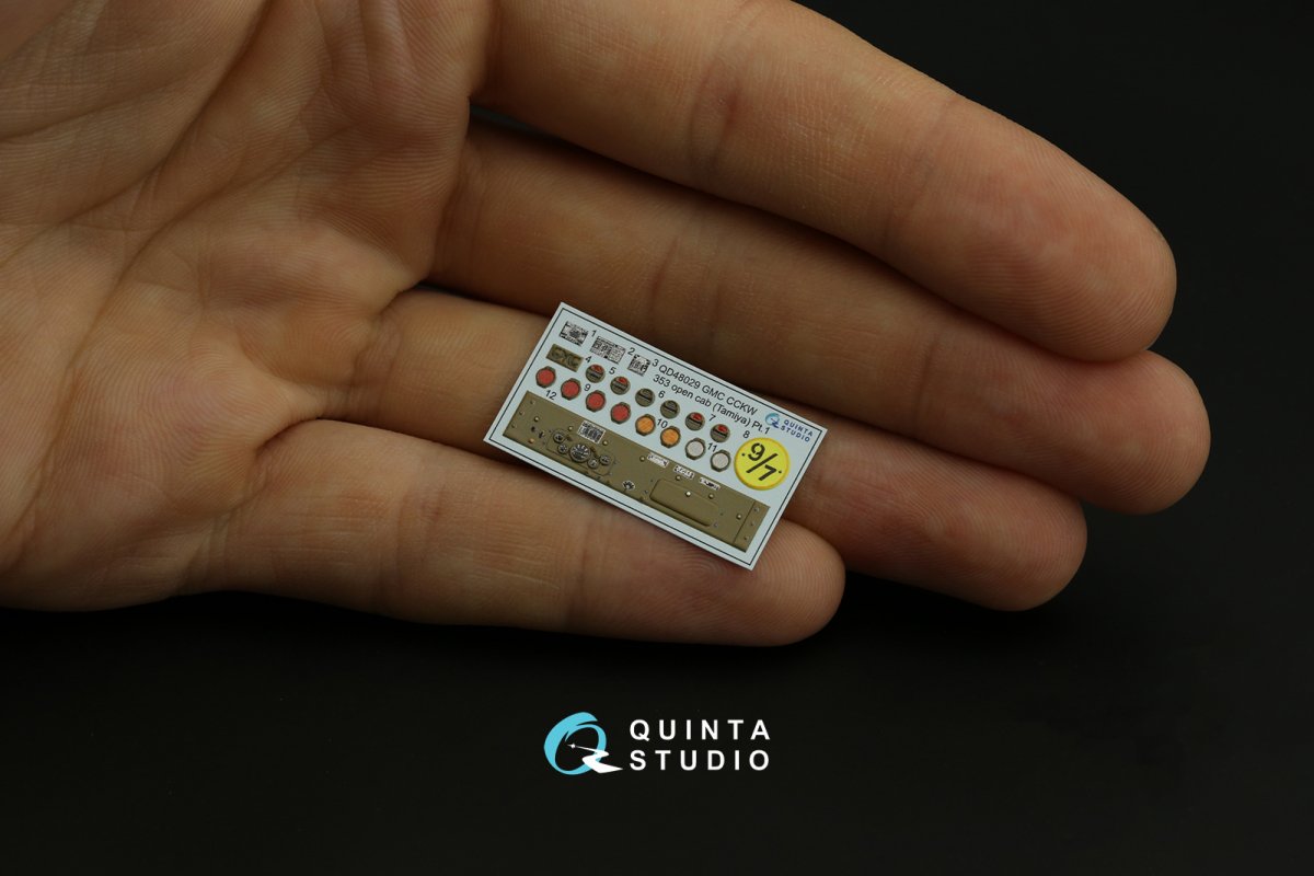 Quinta Studio QD48029 GMC CCKW 353 (open cab) 3D-Printed &amp;amp; colored Interior on decal paper (Tamiya) 1/48 – image 5