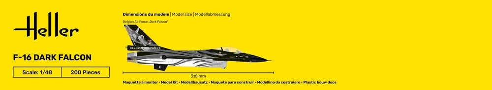 Heller 35411 F-16 Dark Falcon - Starter Kit 1/48 – immagine 6