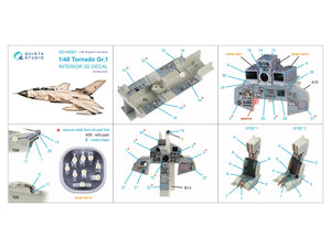 Quinta Studio QD+48261 Tornado GR.1 3D-Printed &amp;amp; colored Interior on decal paper (Revell) (with 3D-printed resin parts) 1/48 – Bild 2