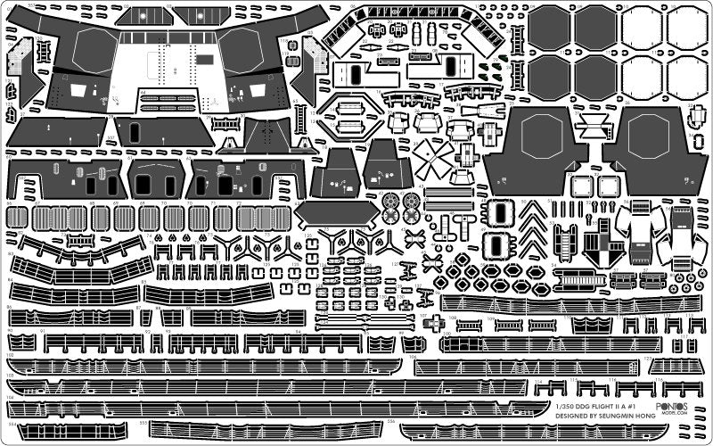 Pontos 35028F1 USS DDG-92 Momsen Flight IIa Detail Up Set 1/350 – obrázek 21