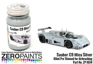 Zero Paints ZP-1634 Silver Mica Paint for Sauber C9 Le Mans 1989 60ml