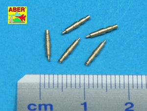 Aber 35L-083 Set of 5 pcs. German Tank MG 34 machine guns tips barrels for turret mount 1/35 – Bild 2