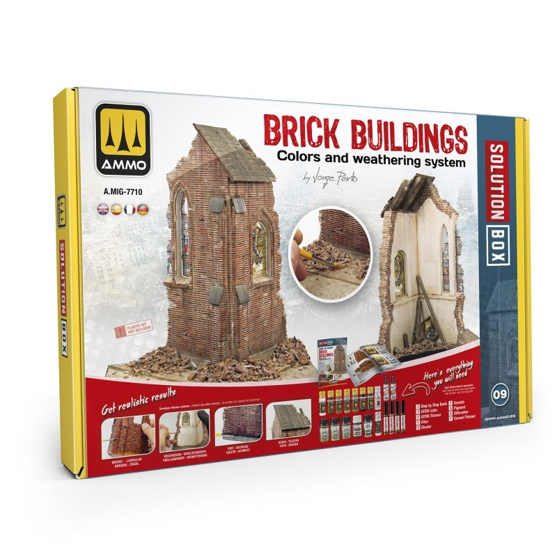 AMMO of Mig Jimenez 7710 SOLUTION BOX 09 - Brick Buildings