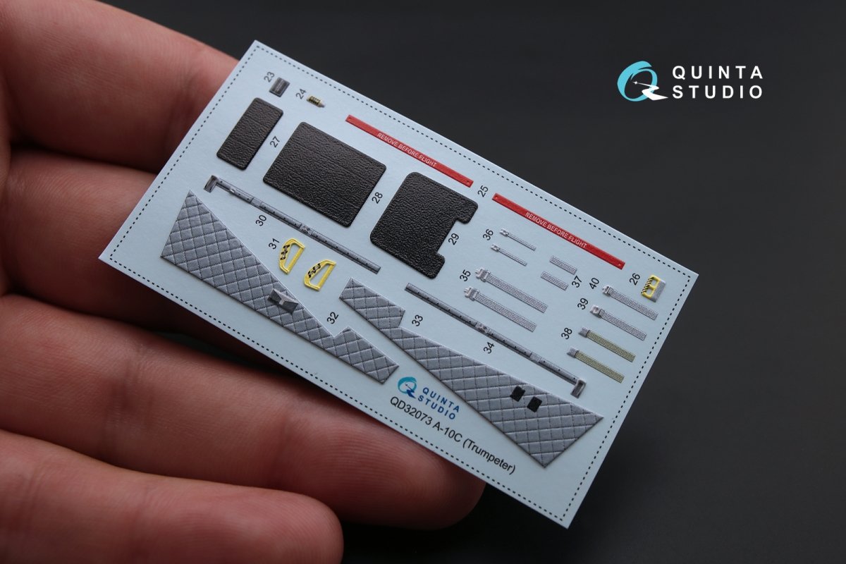 Quinta Studio QD32073 A-10C 3D-Printed &amp;amp; colored Interior on decal paper (for Trumpeter kit) 1/32 – immagine 5