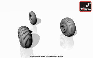 Armory Models AW72044 Antonov An-28 Cash wheels w/ weighted tires 1/72 – immagine 3