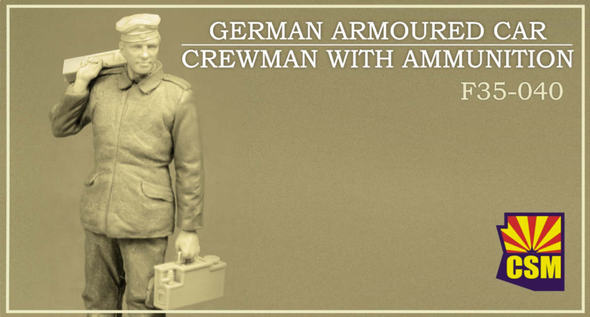 Copper State Models F35-040 German armored car crewman with ammunition 1/35