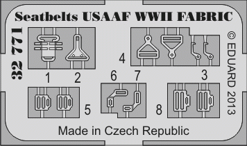 Eduard 32771 Seatbelts USAAF WWII FABRIC 1/32 – obrázek 2