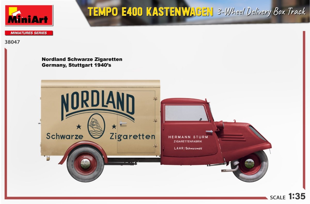 MiniArt 38047 TEMPO E400 KASTENWAGEN 3-WHEEL DELIVERY BOX TRACK 1/35 – image 11