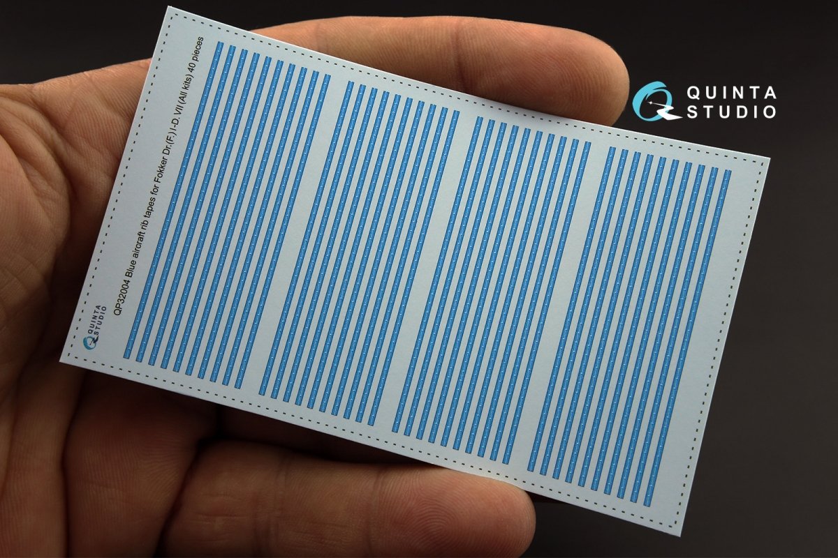 Quinta Studio QP32004 Blue rib tapes Fokker Dr. (F.)ID.VII (for All kit) 1/32 – image 5