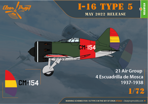 Clear Prop! CP72023 I-16 Type 5 In the sky of Spain STARTER KIT 1/72 – immagine 10
