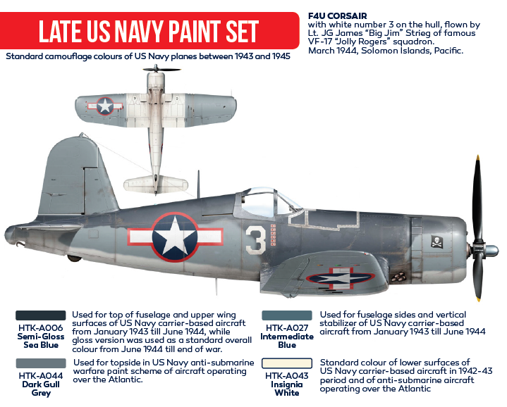 Hataka HTK-AS05 Late US Navy paint set 4x17ml – Bild 2