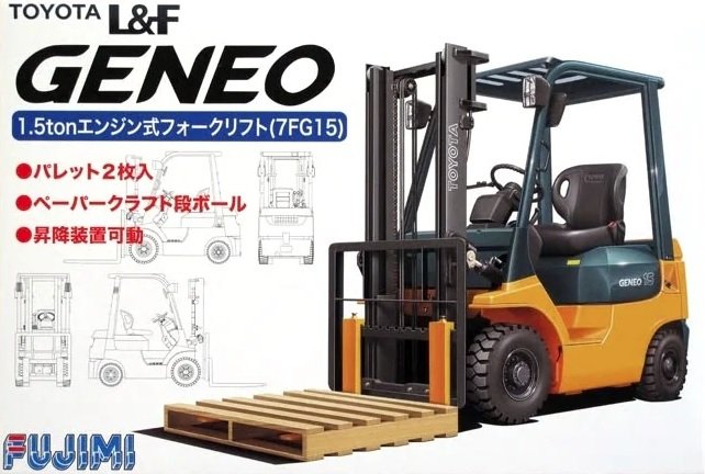 Fujimi 011684 Toyota L&amp;amp;F Geneo Forklift 1.5ton 1/32