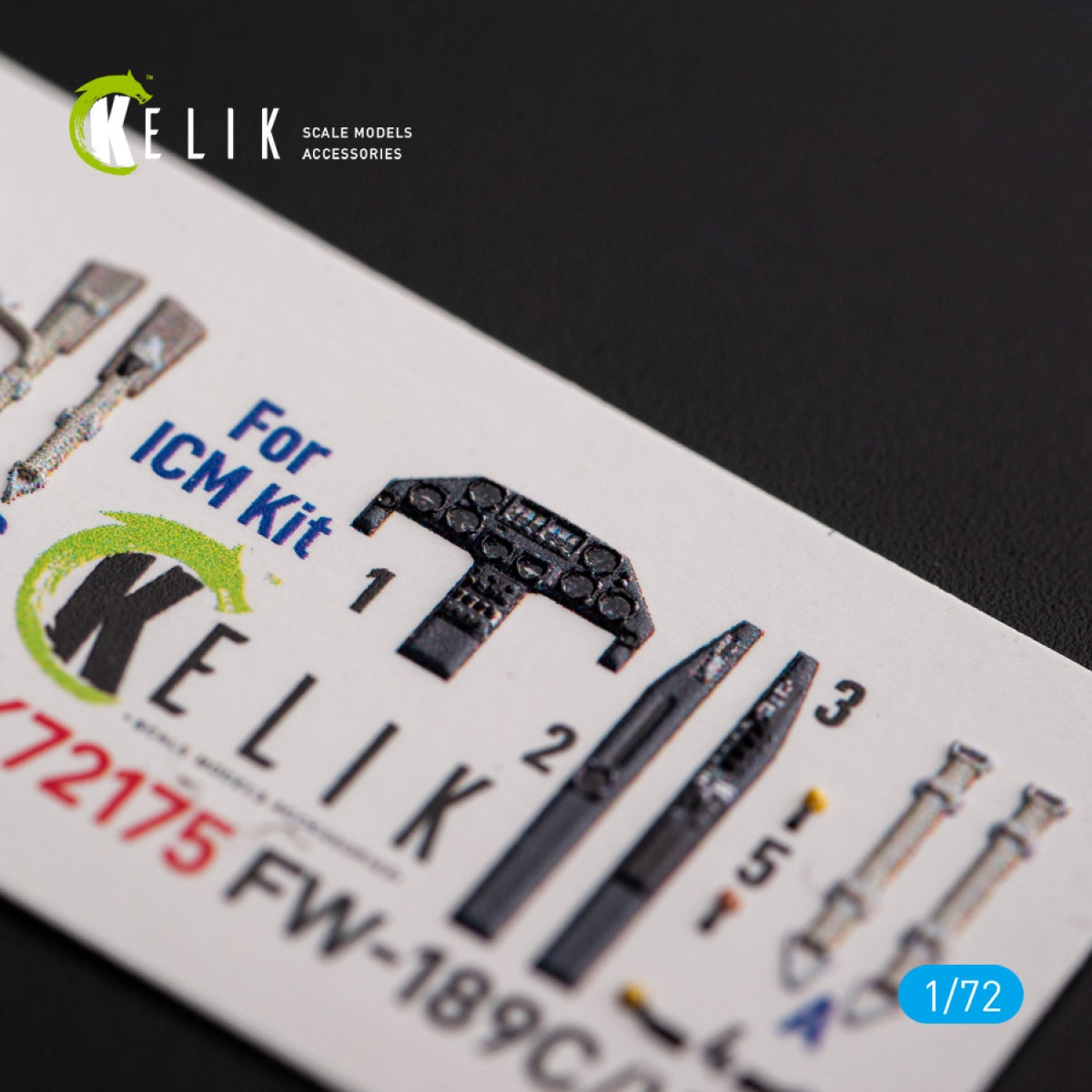 KELIK K72175 FW-189C/V-6 - interior 3D decals for ICM kit 1/72
