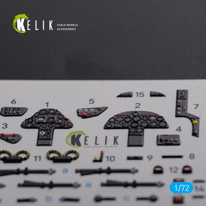 KELIK K72093 Folland Gnat T.1 interior 3D decals for Airfix kit 1/72 – obrázek 6