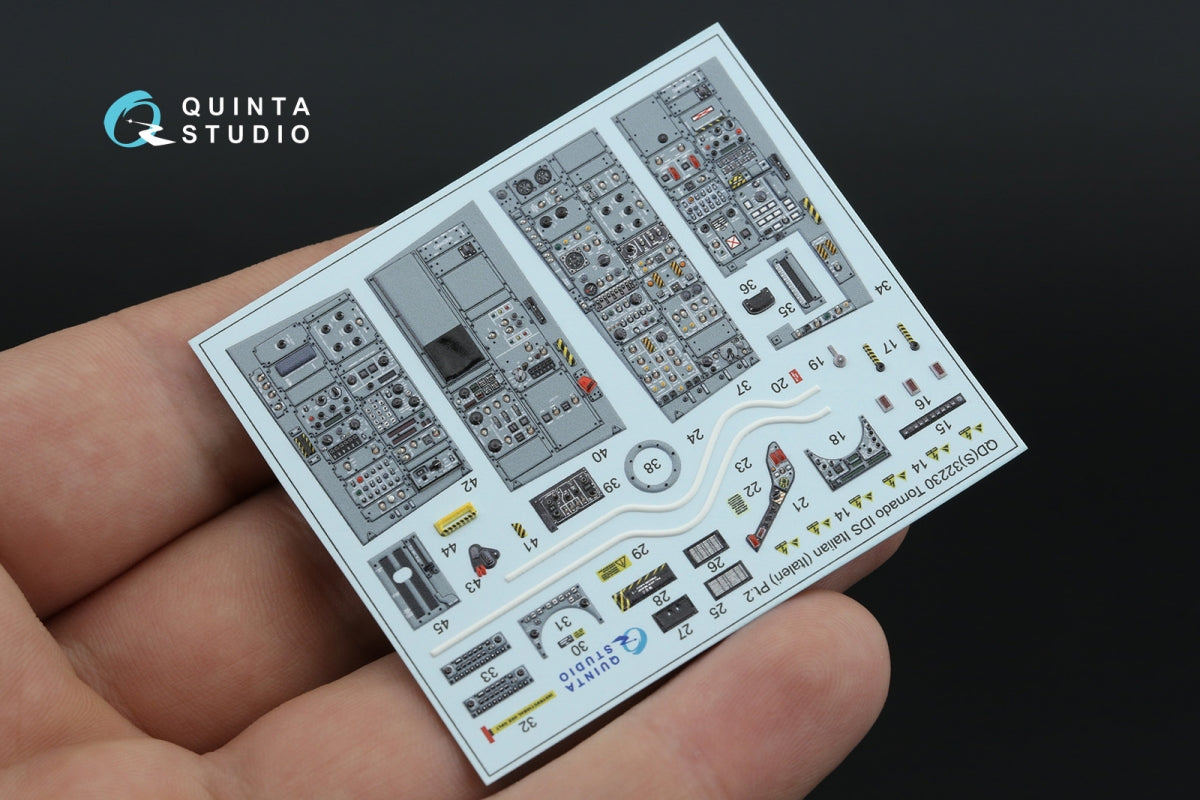 Quinta Studio QD+32230 Tornado IDS Italian 3D-Printed &amp;amp; colored Interior on decal paper (Italeri) (with 3D-printed resin parts) 1/32 – image 7
