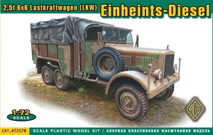 Ace 72578 2.5t 6x6 Lastkraftwagen (LKW) Einheints-Diesel 1/72