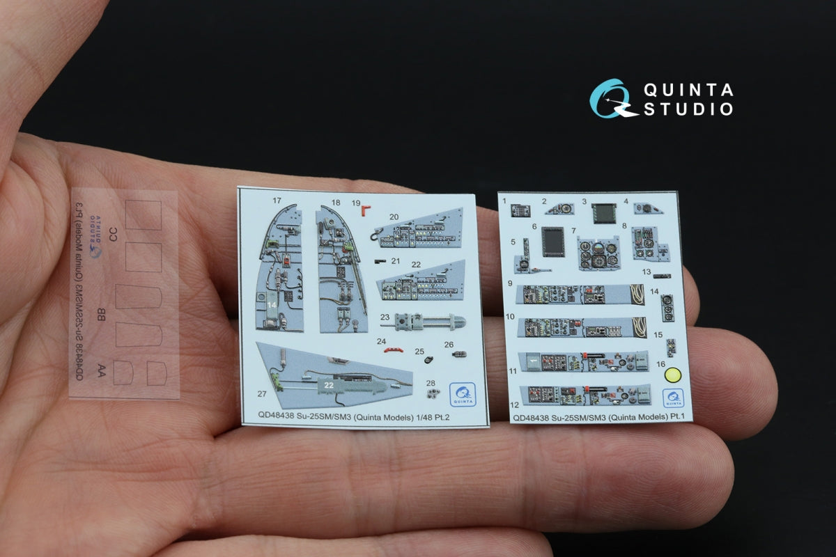 Quinta Studio QD+48438 Su-25SM/SM3 3D-Printed colored Interior on decal paper (Zvezda/Quinta Models/Arma Models) 1/48 – obrázek 3