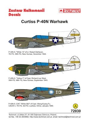 Techmod 72030 - Curtiss P-40N-5 Warhawk 1/72 – obrázek 2