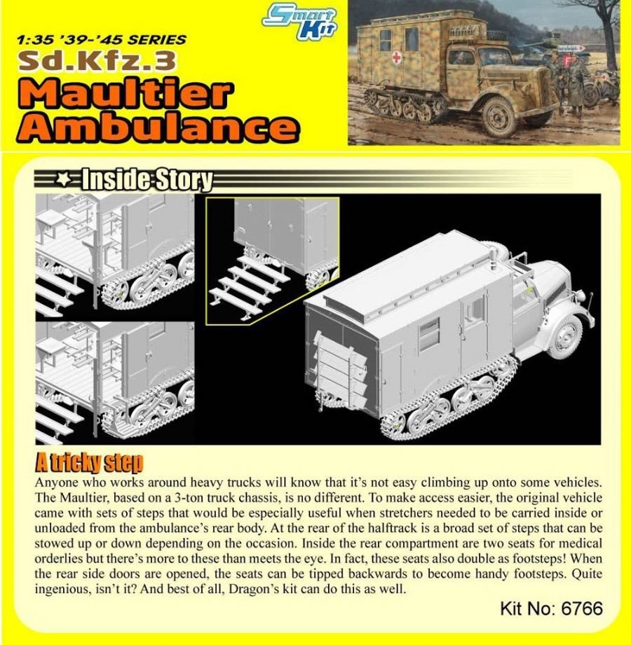 Dragon 6766 Sd.Kfz.3 Maultier Ambulance 1/35 – immagine 4
