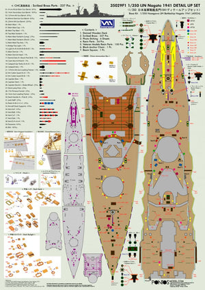Pontos 35029F1 IJN NAGATO 1941 Detail Up Set 1/350 – obrázek 11
