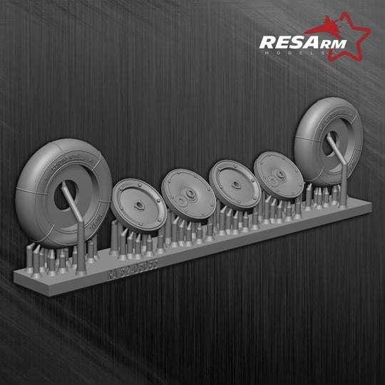 RESArm 32-03053 ME 163 Comet - Wheels under load (3D resin printing) 1/32