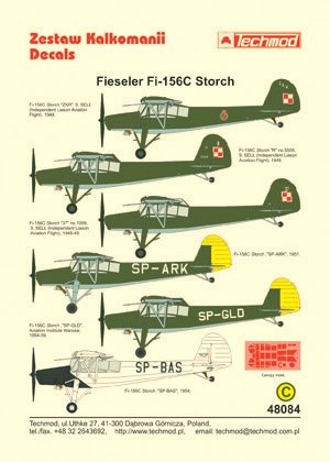 Techmod 48084 - Fieseler Fi 156C Storch 1/48 – obrázek 2