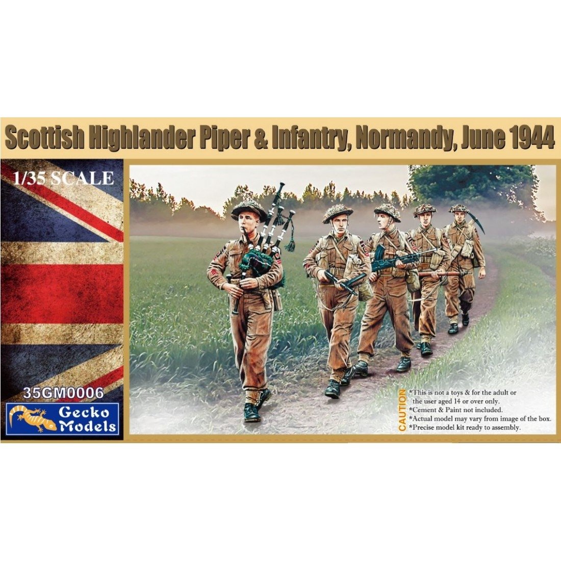 Gecko Models 35GM0006 Scottish Highlander Piper &amp;amp; Infantrie 1/35