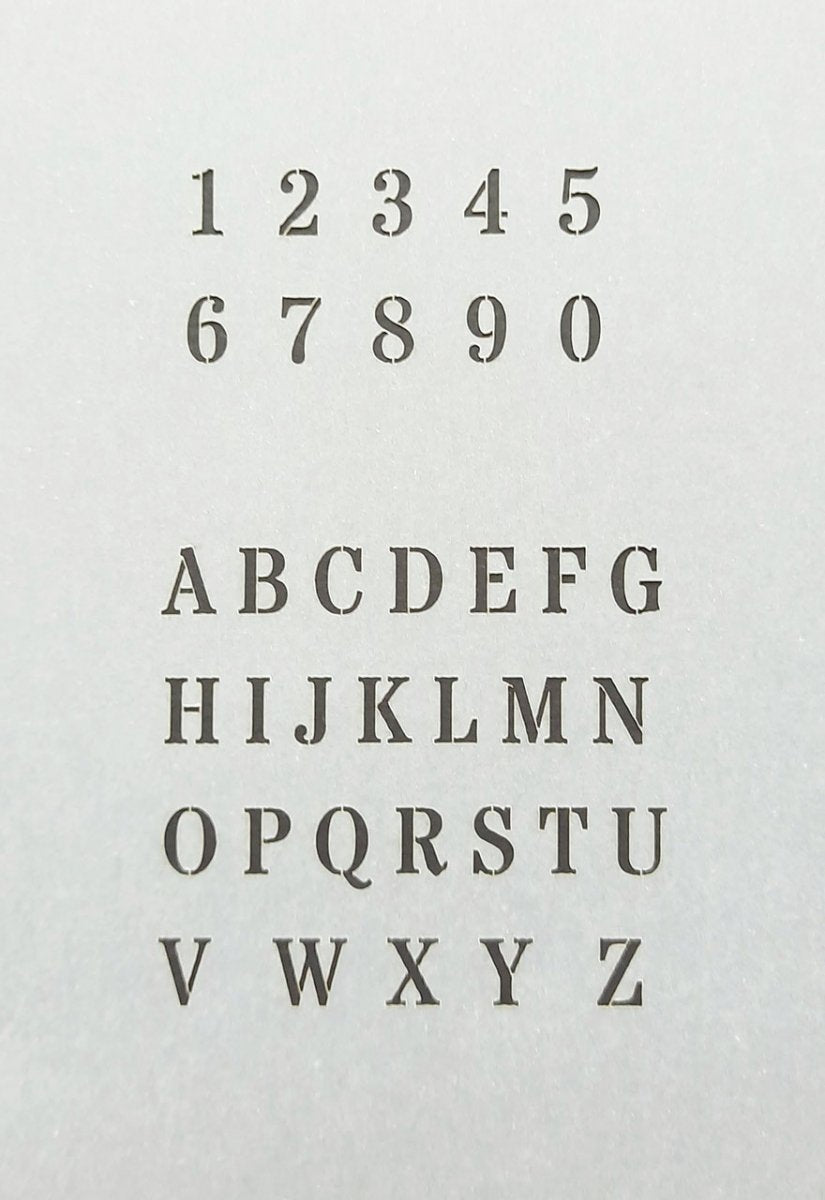 RT-Diorama 35604 Airbrush Stencil: Basic letters and numbers 1/35 – immagine 2