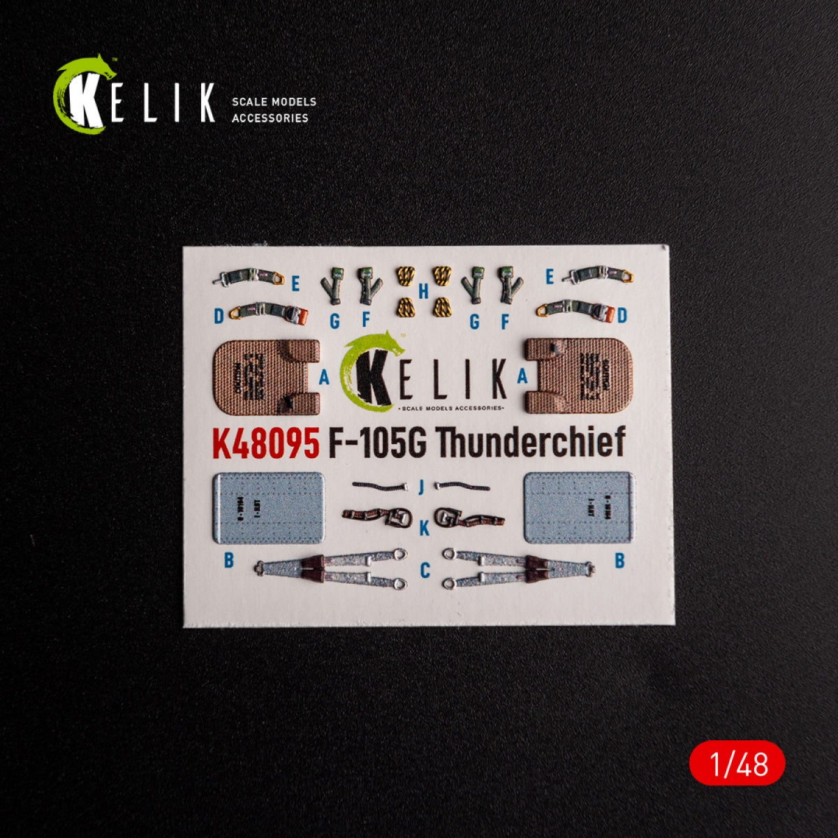 KELIK K48095 F-105G Thunderchief - interior 3D decals for HobbyBoss kit 1/48 – image 3