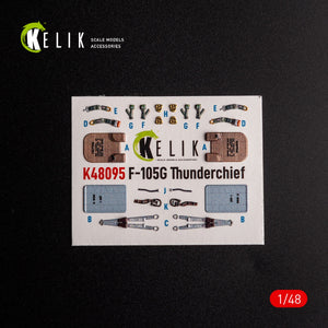 KELIK K48095 F-105G Thunderchief - interior 3D decals for HobbyBoss kit 1/48 – image 3
