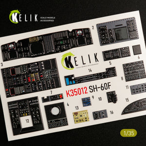 KELIK K35012 SH-60F OCEAN HAWK INTERIOR 3D DECALS FOR KITTY HAWK KIT 1/35 – image 4