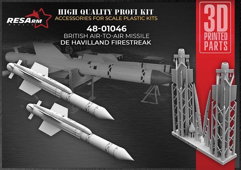 RESArm 48-01046 Havilland Firestreak - British air-to-air missile (3D resin printing) 1/48