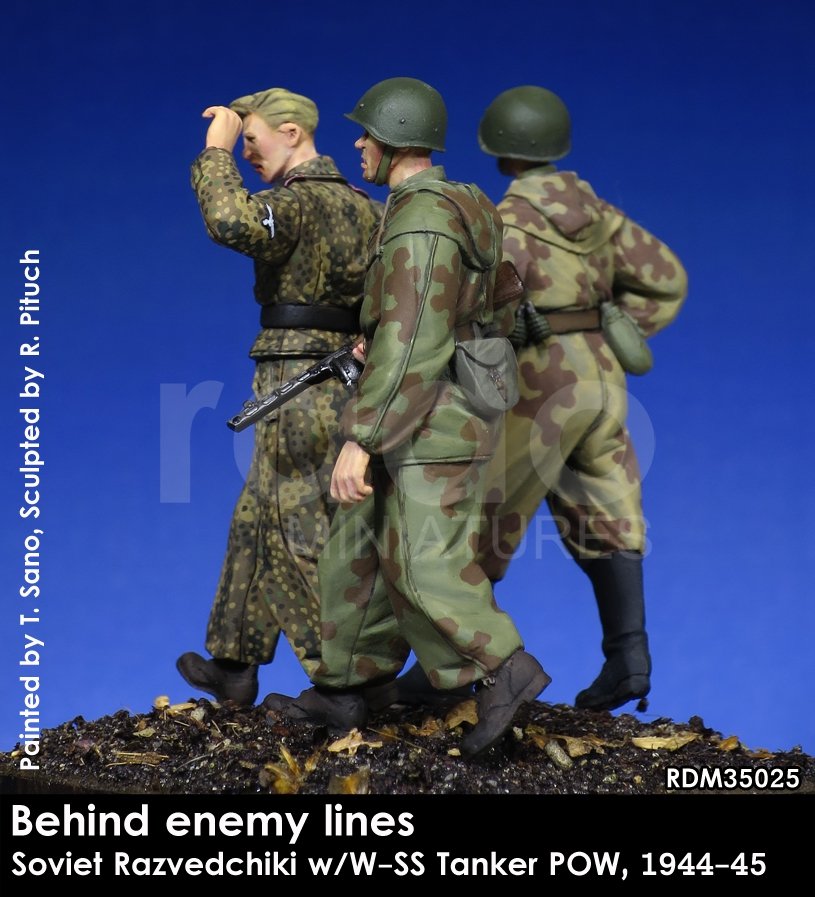 RADO Miniatures RDM35025 Soviet Razvedchiki w/W-SS tanker POW, (1944-45) 1/35 – obrázek 4