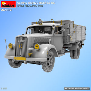 Miniart 35445 GERMAN 3t CARGO TRUCK 3.6-36S EARLY PROD. PmQ-Type 1/35 – obrázek 3