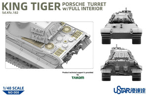 Suyata NO-008 King Tiger Porsche Turret With Full Interior 1/48 – Bild 3