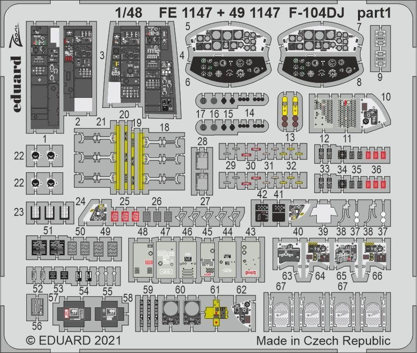 Maquette Eduard FE1147 F-104DJ pour KINETIC au 1/48