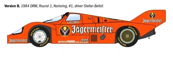 Italeri 3678 Porsche 956 Jägermeister 1/24